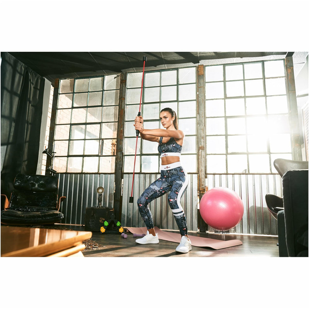 Gymnastikballhalter Transparent - Gorilla Sports Schweiz