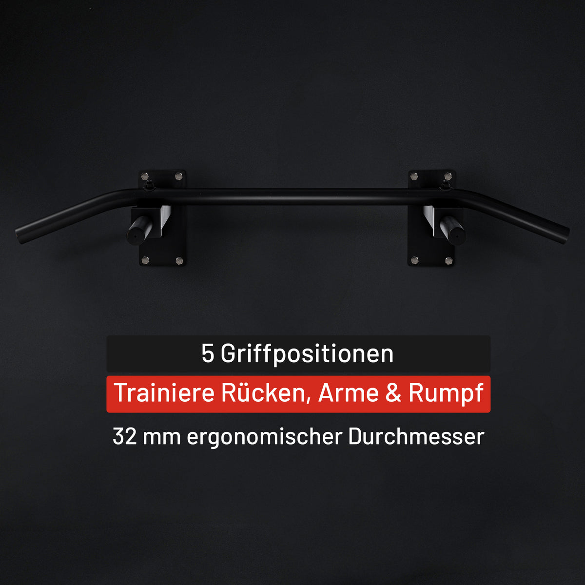 Klimmzugstange Wandbefestigung in Schwarz und Weiss