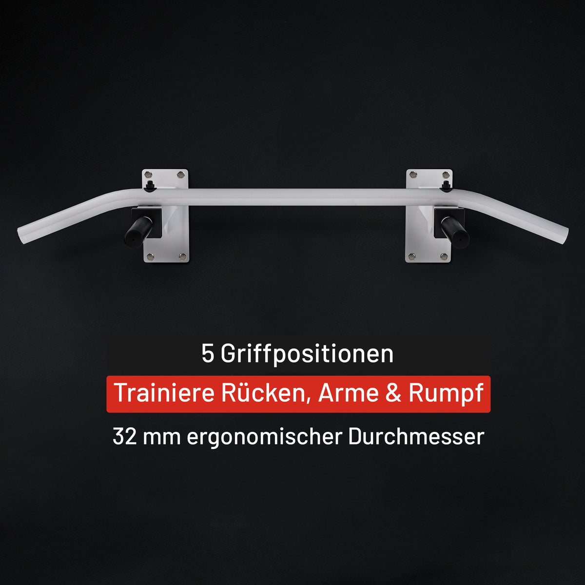 Klimmzugstange Wandbefestigung in Schwarz und Weiss