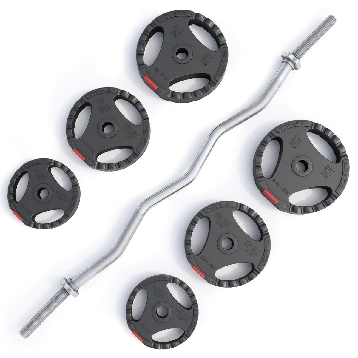 SZ-Curlset Kunststoff Gripper 35 kg - Gorilla Sports Schweiz
