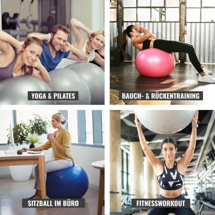Gymnastikball Fitness Sitzball ⌀55 cm - Gorilla Sports Schweiz