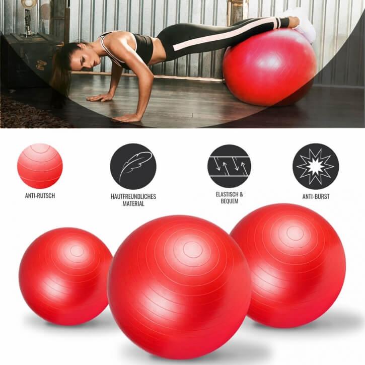 Gymnastikball Fitness Sitzball ⌀75 cm - Gorilla Sports Schweiz