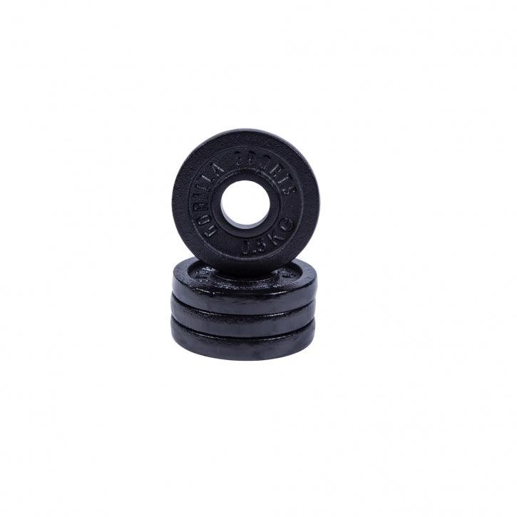 Hantelscheibe Guss Schwarz 0.5-30 KG - Gorilla Sports Schweiz