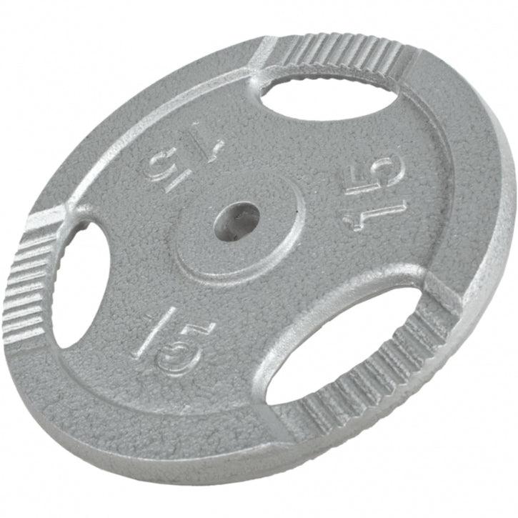 Hantelscheibe Guss Gripper 0.5-20 KG Silber - Gorilla Sports Schweiz