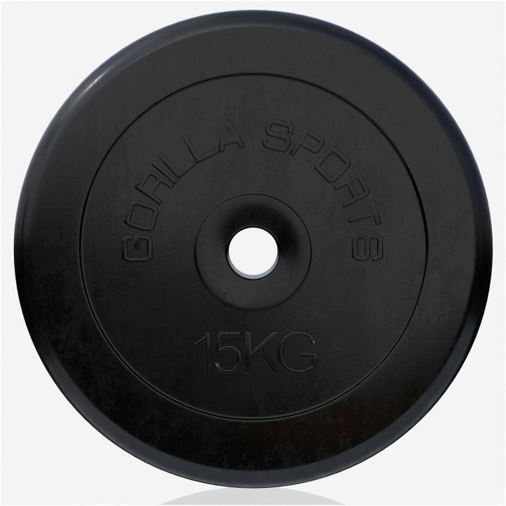 Hantelscheibenset Gummi 30 kg - 2 x 15 kg - Gorilla Sports Schweiz