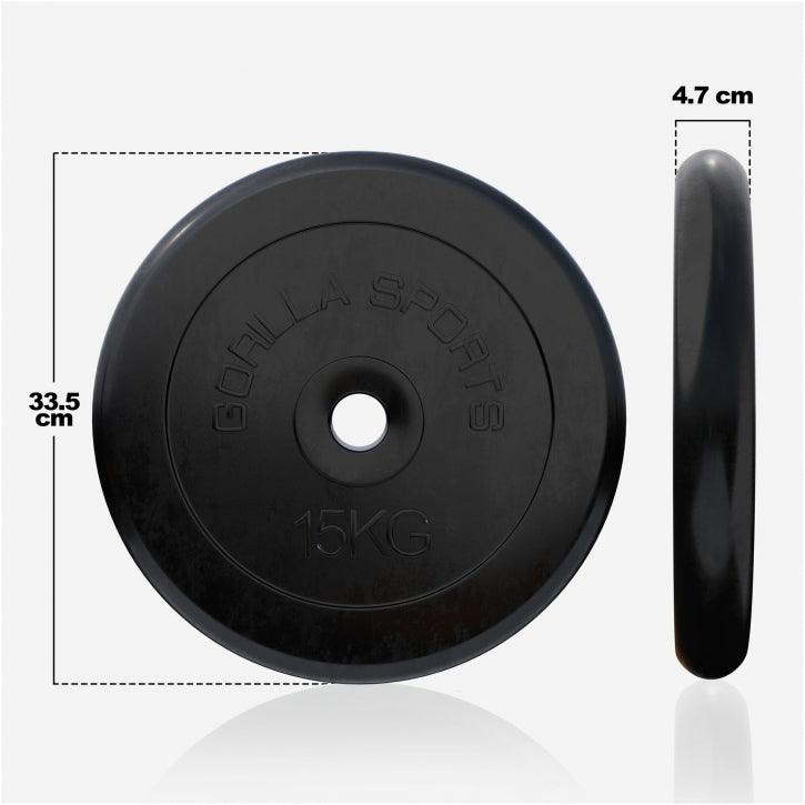 Hantelscheibenset Gummi 30 kg - 2 x 15 kg - Gorilla Sports Schweiz