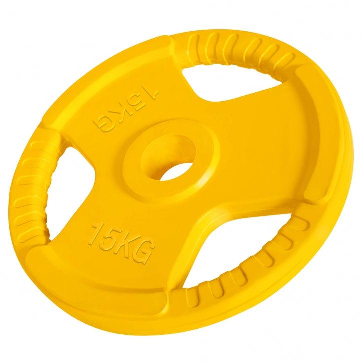 Hantelbank mit Hantelständer inkl. 150 kg Olympia Gummi Gripper Set - Gorilla Sports Schweiz