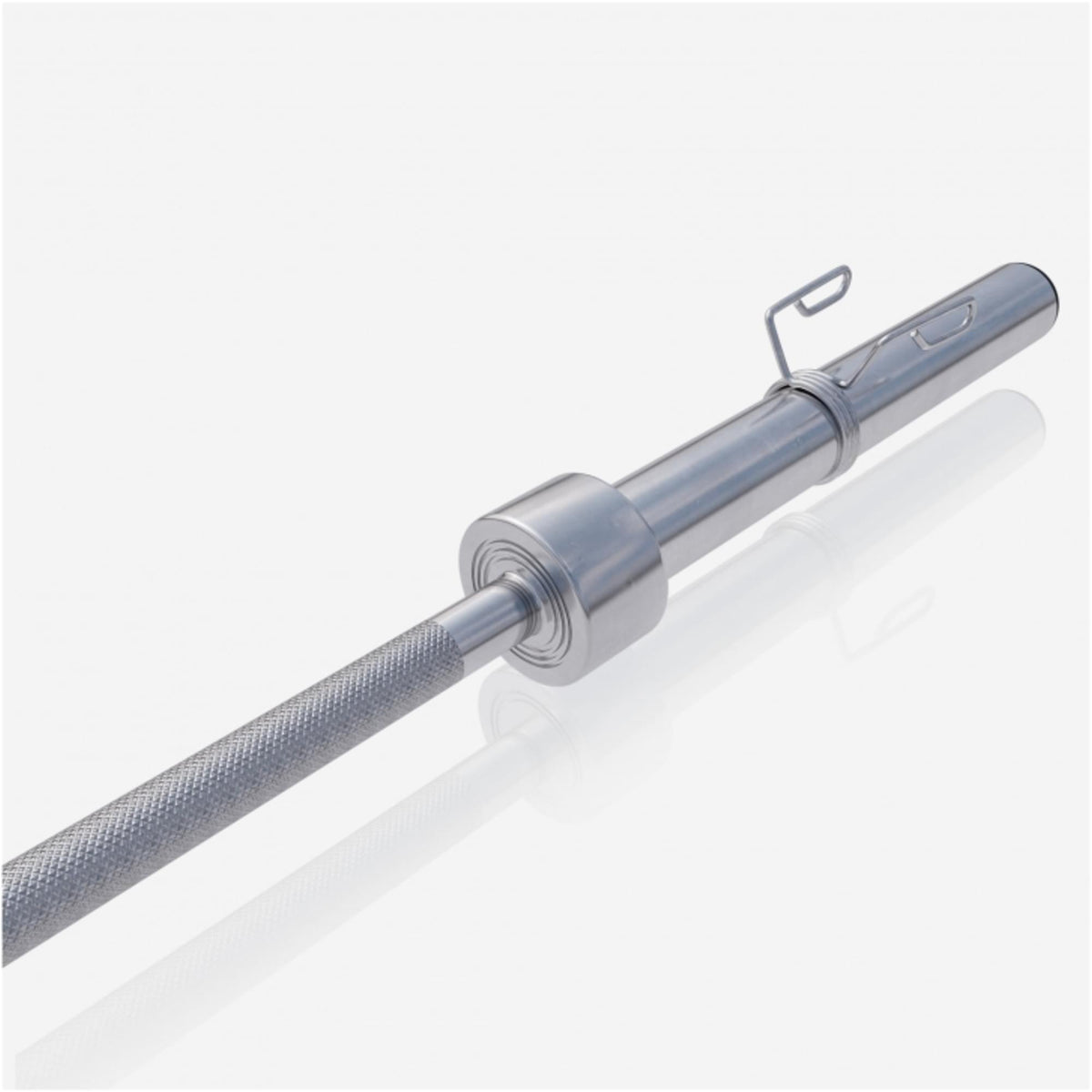 Olympia Langhantel 128 cm mit Federverschluss Chrom - Gorilla Sports Schweiz