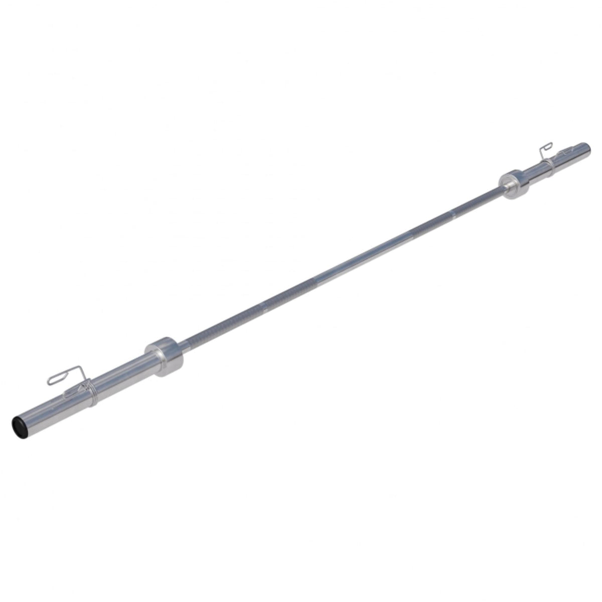Olympia Langhantel 128 cm mit Federverschluss Chrom - Gorilla Sports Schweiz