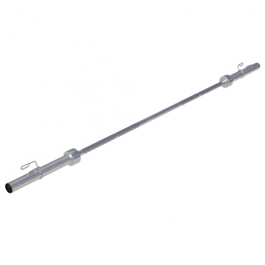 Olympia Langhantel 128 cm mit Federverschluss Chrom - Gorilla Sports Schweiz