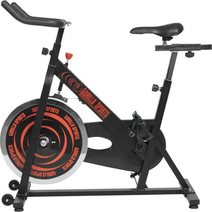 Indoor Cycling mit Tretlager Schwarz/Rot