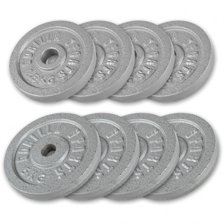 Hantelscheibe Guss Silber 0.5-30 KG - Gorilla Sports Schweiz