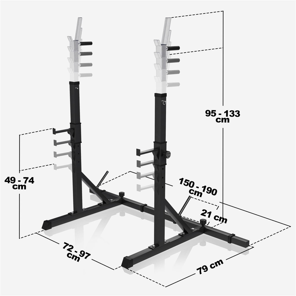 Squat Rack Schwarz - Gorilla Sports Schweiz