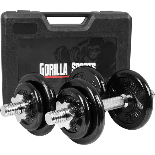 Kurzhantelset inkl. Koffer 20 kg - Gorilla Sports Schweiz