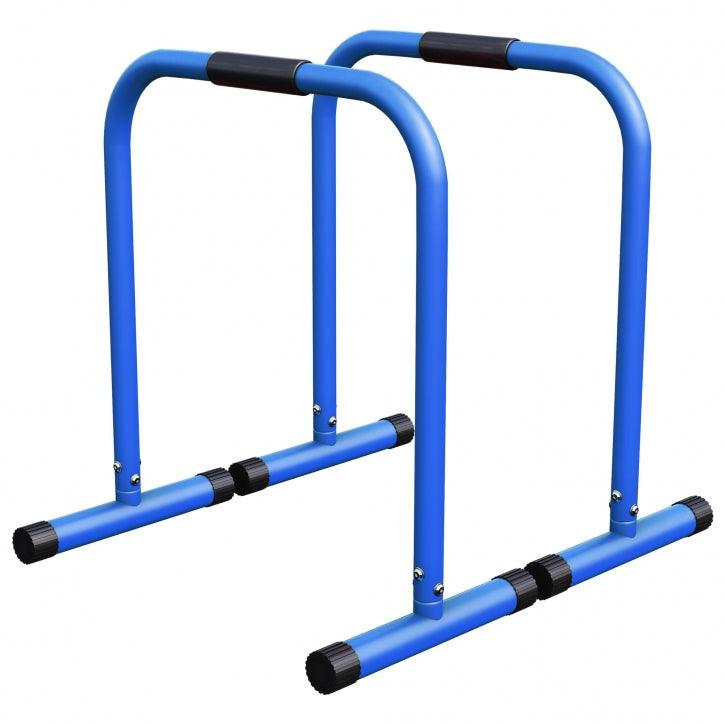 Push-up Stand Bar Parallettes Schwarz/Rot/Blau - Gorilla Sports Schweiz