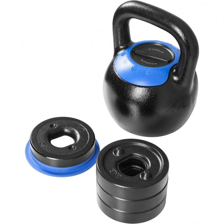 Kettlebell verstellbar 8 kg - 16 kg oder 16 kg bis 24kg - Gorilla Sports Schweiz
