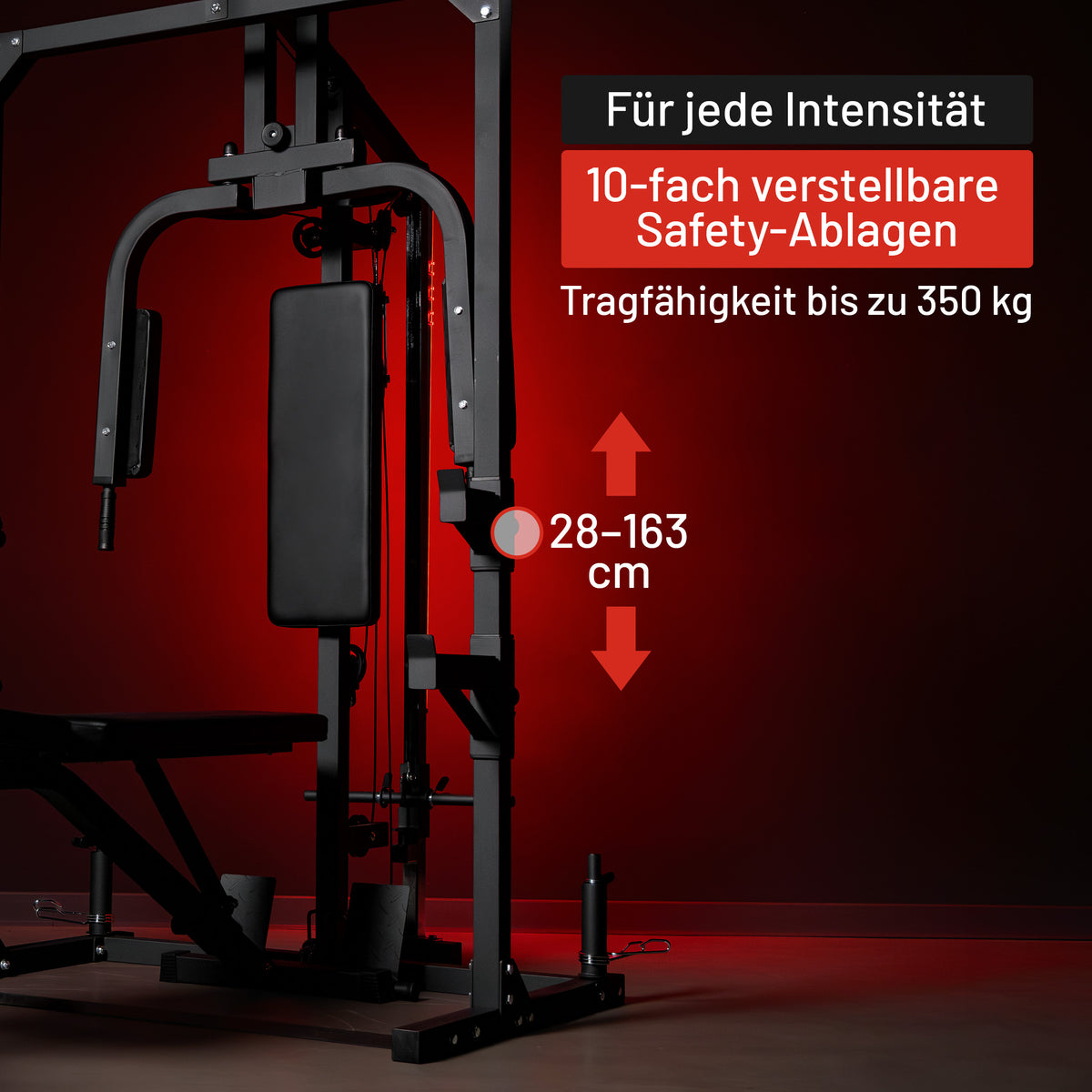 Salle de gym à domicile avec banc de musculation réglable