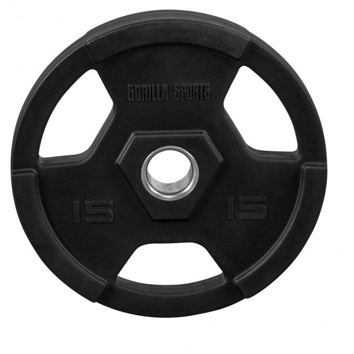 Hantelscheibe Profi 50/51mm Olympia Kunststoff Gripper 1.25-25 KG - Gorilla Sports Schweiz