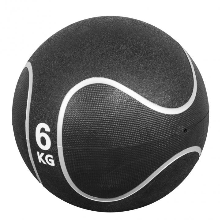 Medizinball Schwarz/Silber 1-10 KG - Gorilla Sports Schweiz