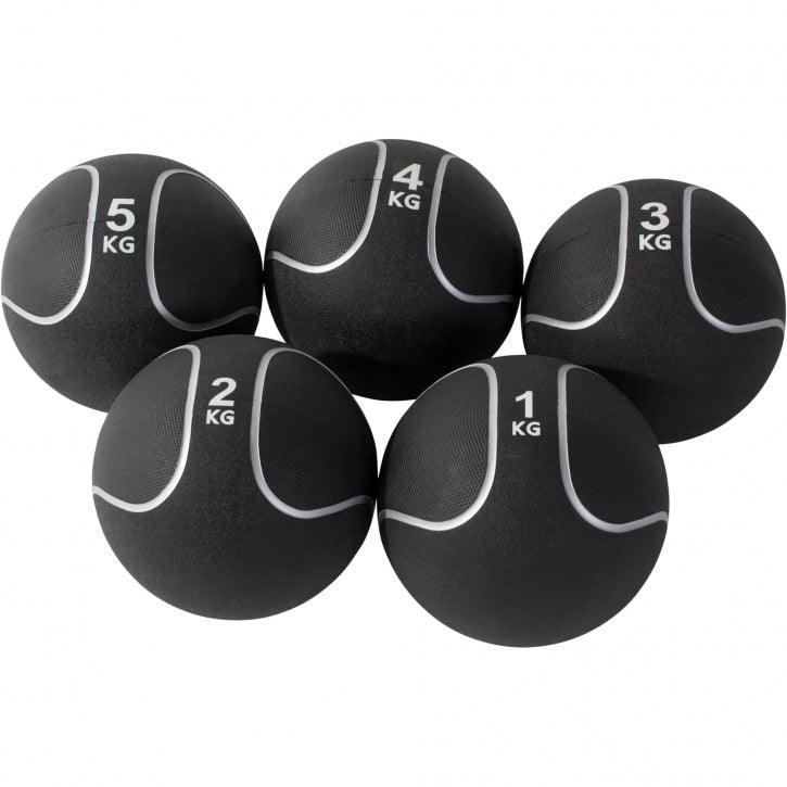 Medizinball Schwarz/Silber 1-10 KG - Gorilla Sports Schweiz