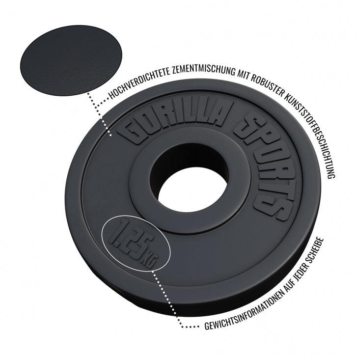 Hantelscheibe Olympia 50/51mm Kunststoff 1.25KG - 15KG - Gorilla Sports Schweiz