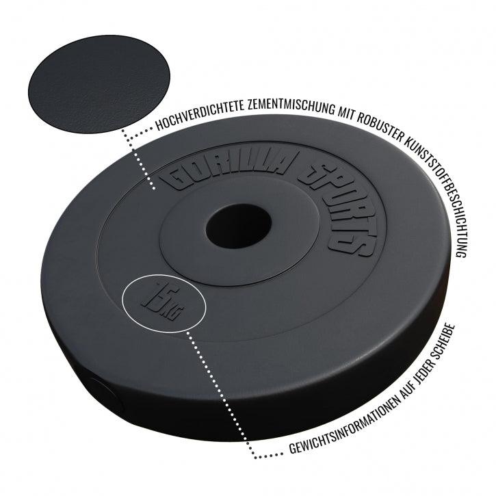 Hantelscheibe Olympia 50/51mm Kunststoff 1.25KG - 15KG - Gorilla Sports Schweiz