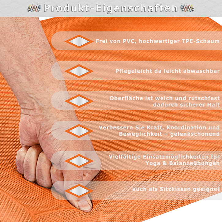Coussin de siège MOVIT® Balance Pad de différentes couleurs avec bande d'exercice