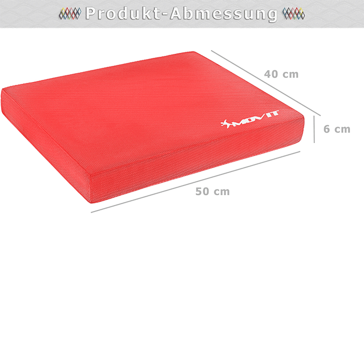 Coussin de siège MOVIT® Balance Pad de différentes couleurs avec bande d'exercice