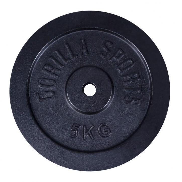 Hantelscheibe Guss Schwarz 0.5-30 KG - Gorilla Sports Schweiz